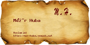 Mór Huba névjegykártya